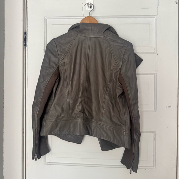 Trouve Gray Leather Jacket - Picture 4 of 7